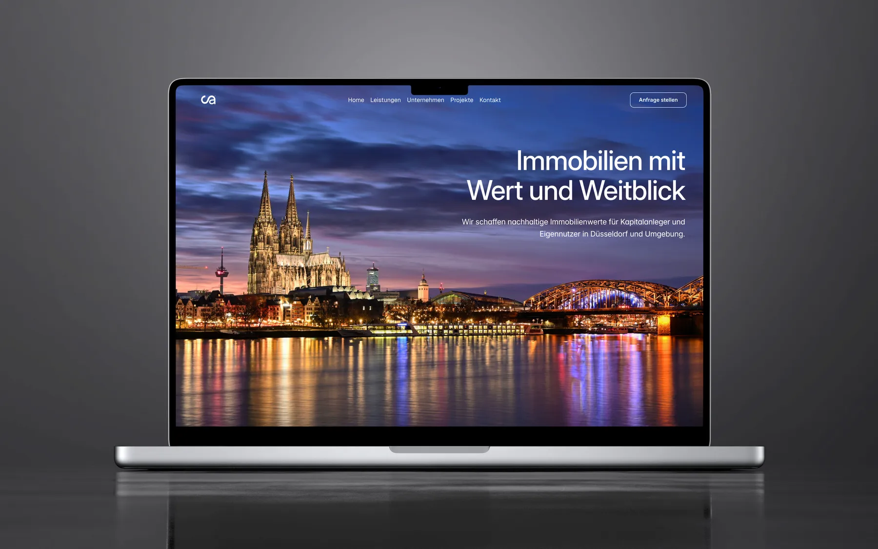 AS Projekte website for real estate services in Cologne, Germany