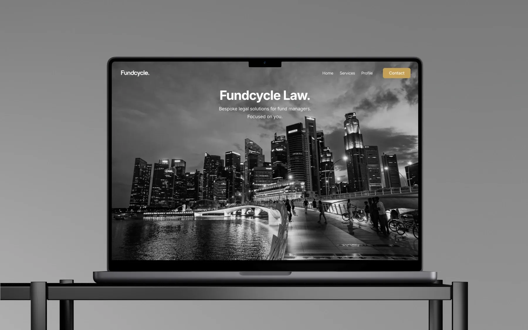 Fundcycle Law website for international legal advisory services in Singapore